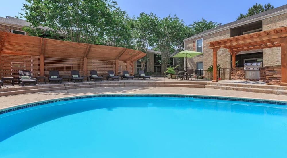 Rendering of residents swimming pool at Mustang on the Trail in Kingwood, Texas