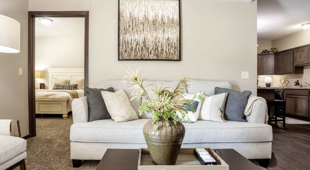 Living room at InterUrban Apartments in Billings, Montana