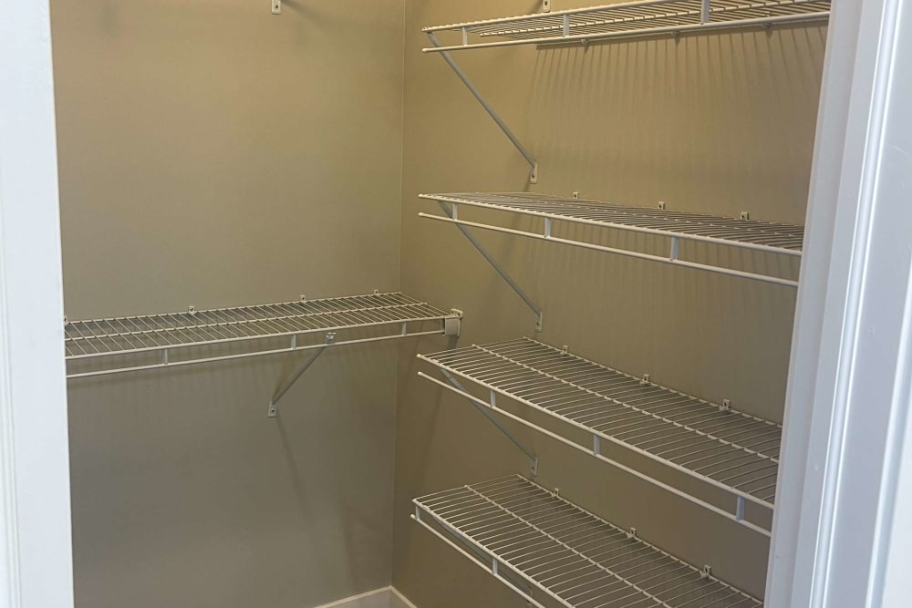 Walk-In closets at Meridian Oaks Apartments in Greenwood, Indiana