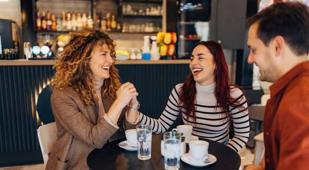 Residents enjoying their coffee near Equinox at Midtown in Chattanooga, Tennessee