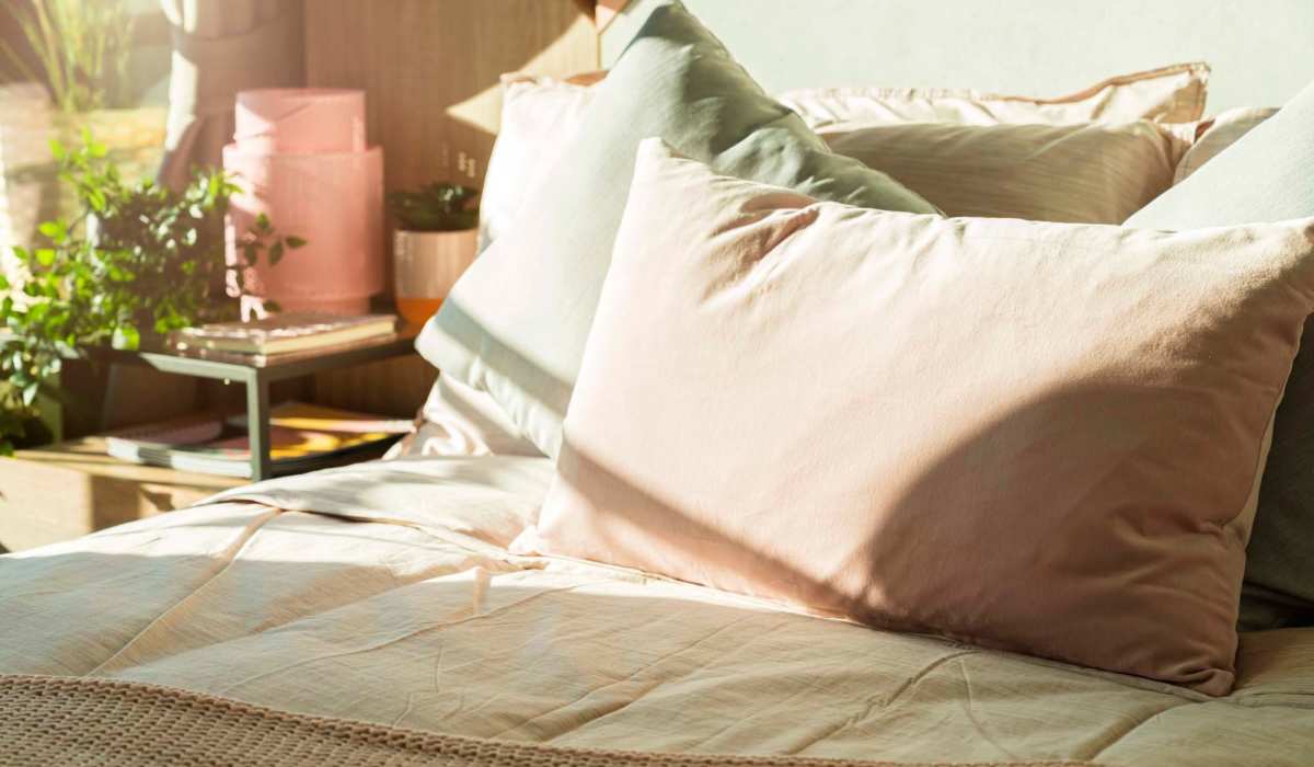 Well-lit bedroom at Ridge Commons in Lafayette, Louisiana