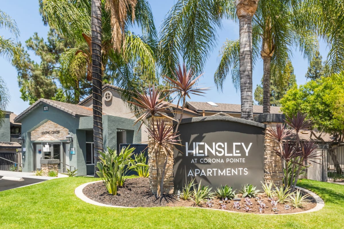 Rendering of leasing offices at Hensley at Corona Pointe in Corona, California