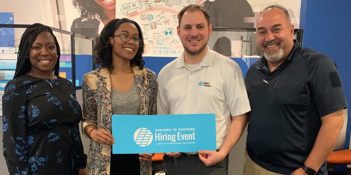 Our team members at a hiring event near Harbor Group Management in Norfolk, Virginia