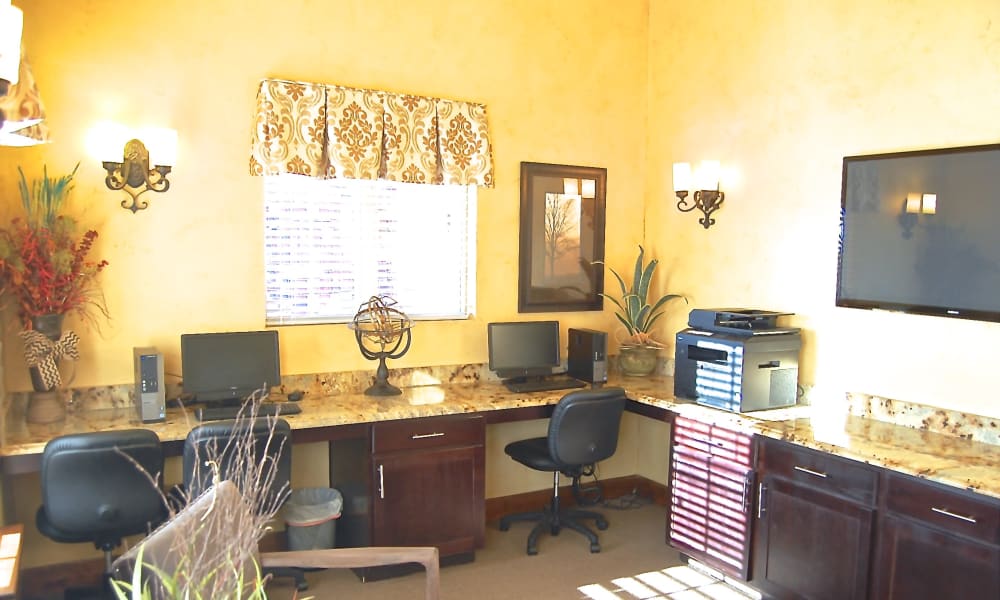 Computer area at Park at Coulter in Amarillo, Texas