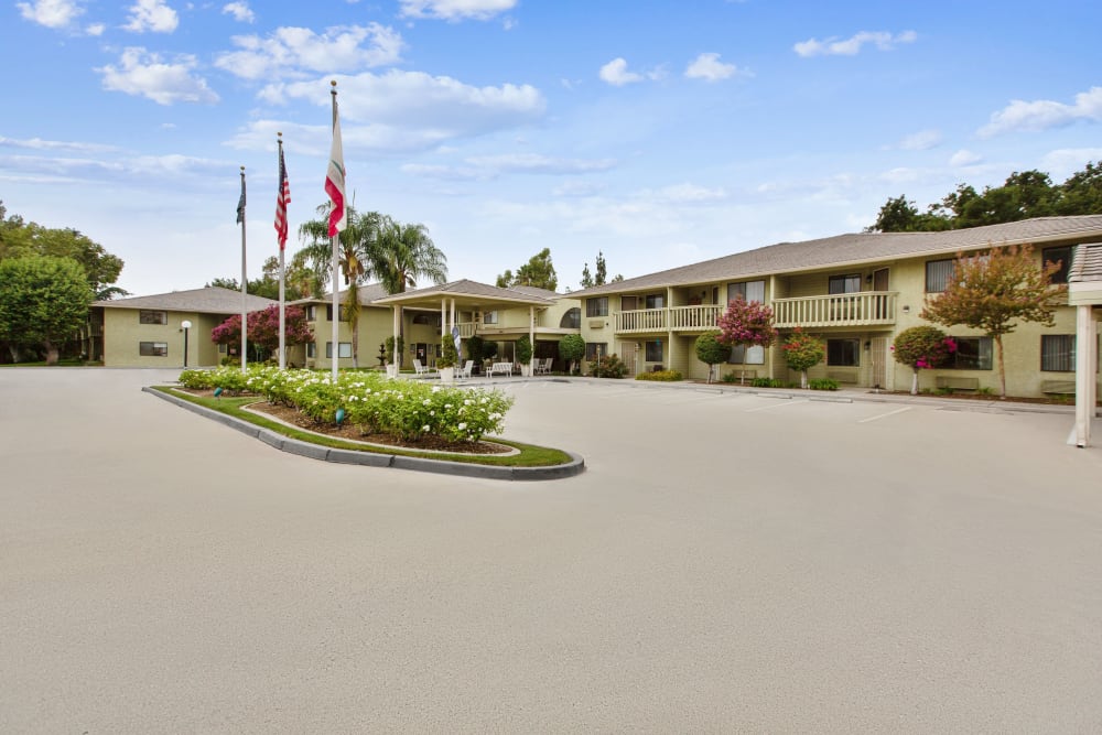 Main entrance to Truewood by Merrill, West Covina in West Covina, California.