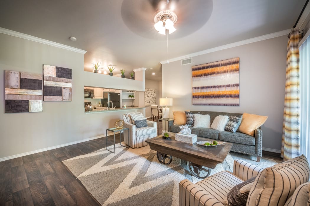 {location_name}} showcases a well decorated and unique living room in Plano, Texas