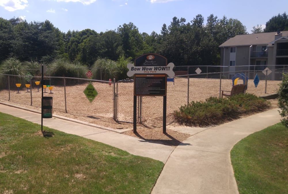 Stonesthrow Apartment Homes offers a dog park in Greenville, SC