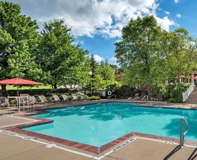 Sparkling swimming pool at Waterford Nevillewood Apartments in Presto, PA