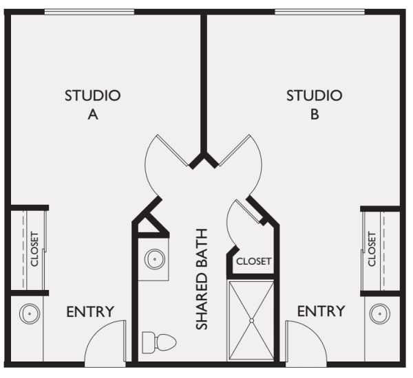 Memory care shared studio at Estancia Del Sol in Corona, California