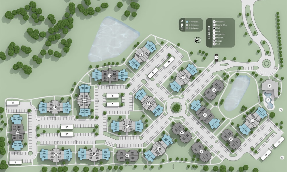 Sitemap of Houston Lake Apartments in Kathleen, Georgia