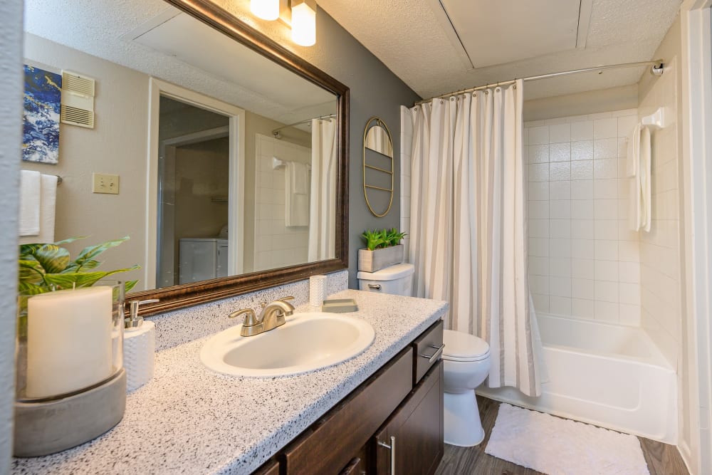 Bathroom at Laurel Heights at Cityview in Fort Worth, Texas