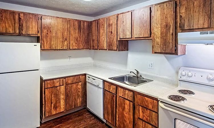 Kitchen at apartments in Pittsburgh, Pennsylvania
