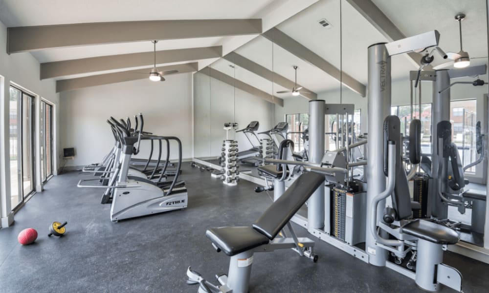 Community fitness center at Brightwaters Apartments in Little Rock, Arkansas