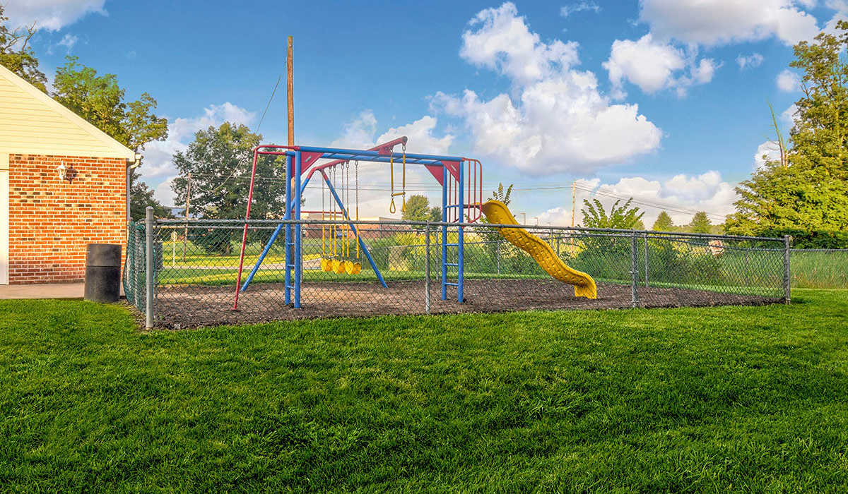 Community playground at Yellowbud Place in Moorefield, West Virginia