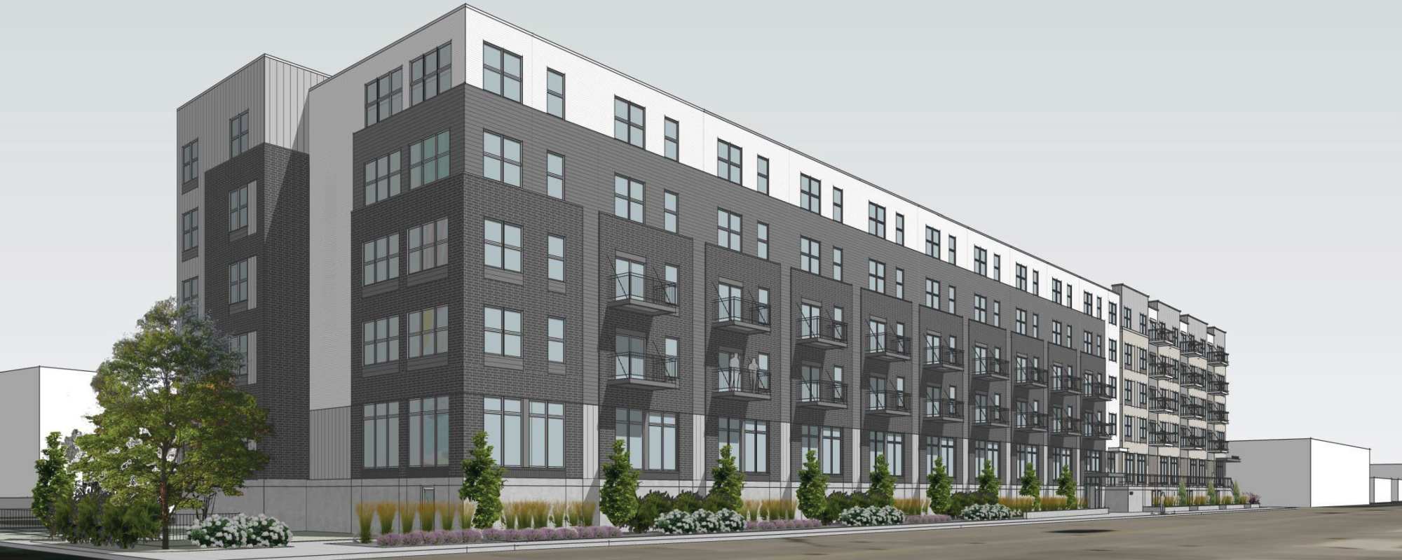 View of East National Flats in Milwaukee, Wisconsin