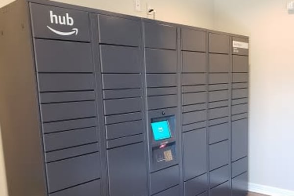 Amazon lockers available at Elevate at Red Rocks in Lakewood