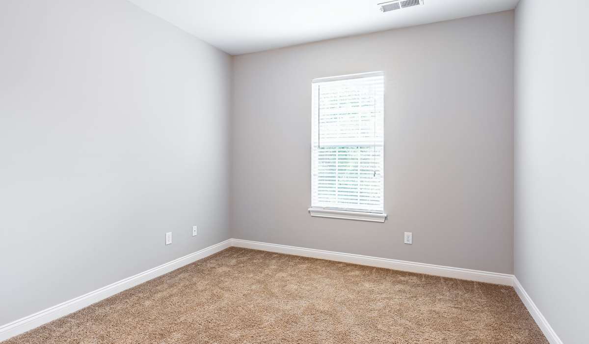 Unfurnished bedroom with large window at Palomar View Apartments in Lexington, Kentucky