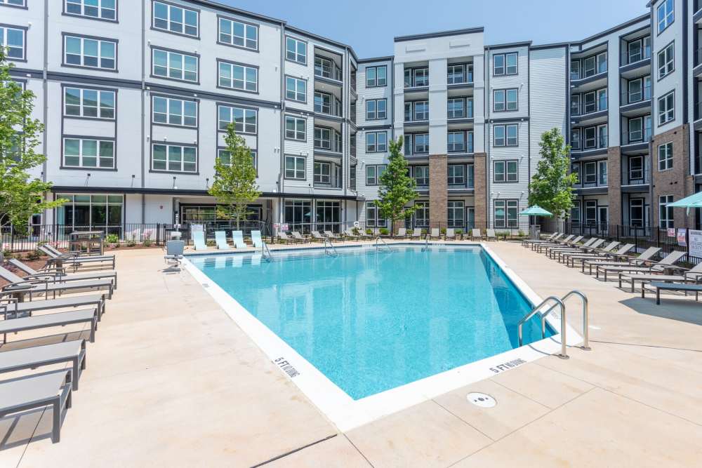 Sparkling pool at District at 54 in Raleigh,North Carolina