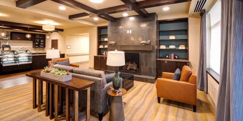 A lobby at a Careage community.