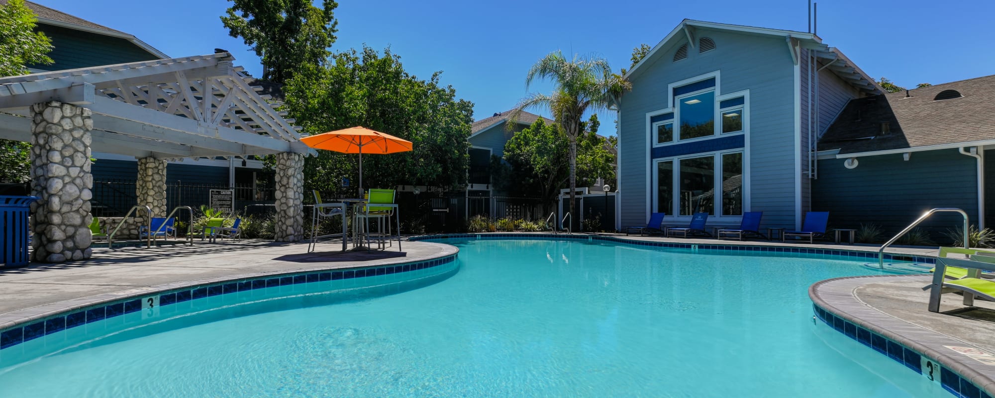 Swimming pool at Salishan Apartments in Citrus Heights, California