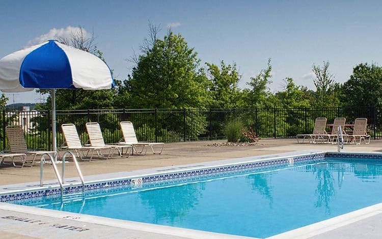Sparkling swimming pool at Westpointe Apartments