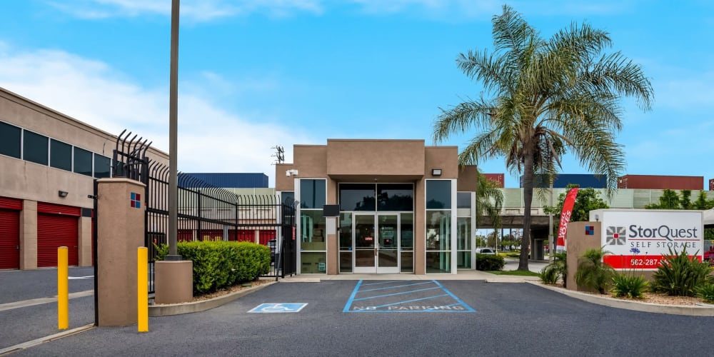 Street view of StorQuest Self Storage in Long Beach, California