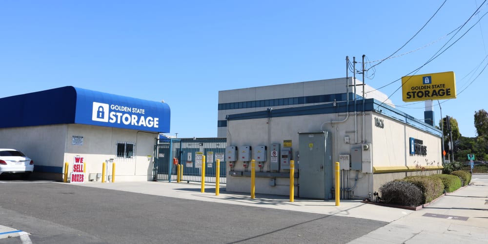 The entrance at Golden State Storage - Gardena in Gardena, California