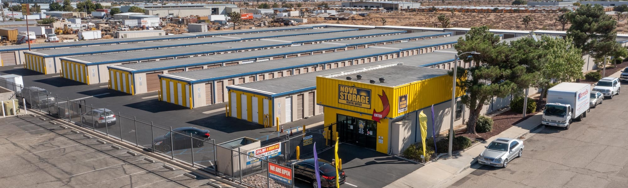 Find and rent a storage unit from Nova Storage in Lancaster, California