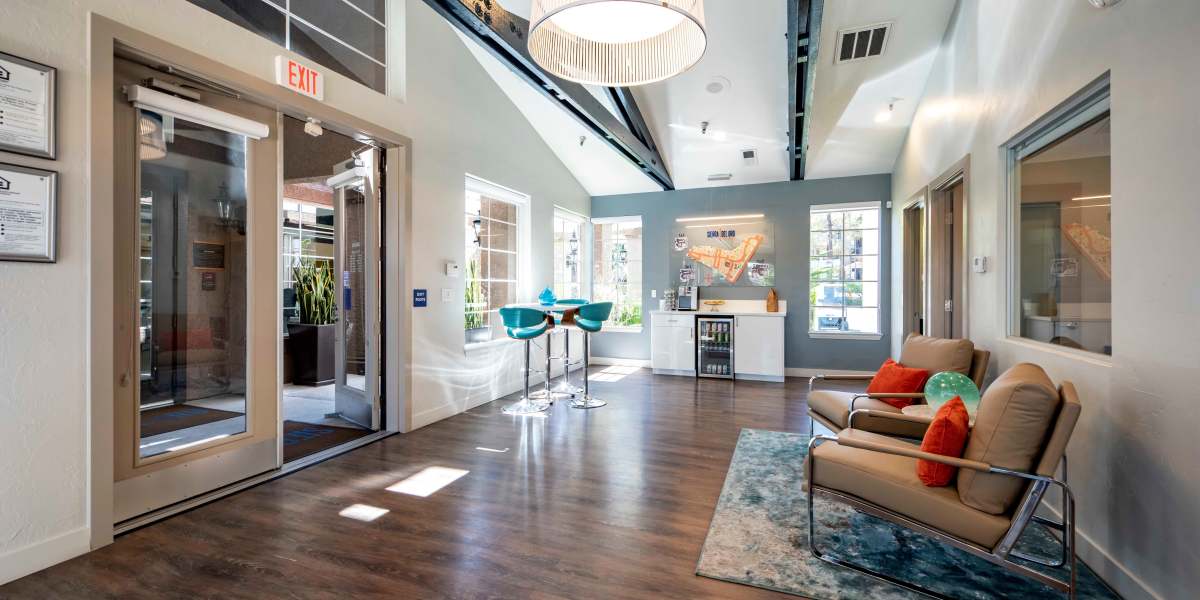 Common area at Sierra Del Oro Apartments in Corona, California