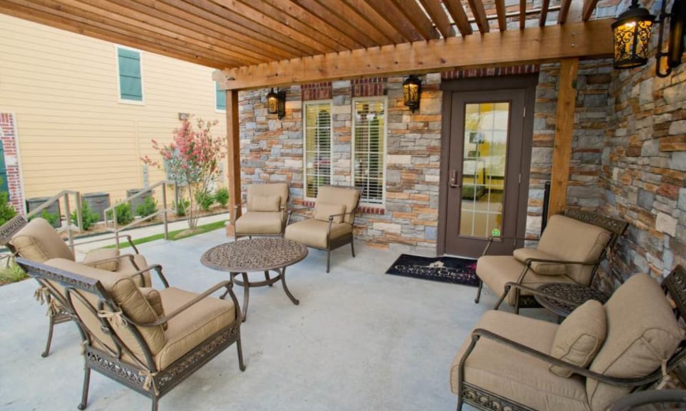 Outdoor seating at Park at Coulter in Amarillo, Texas