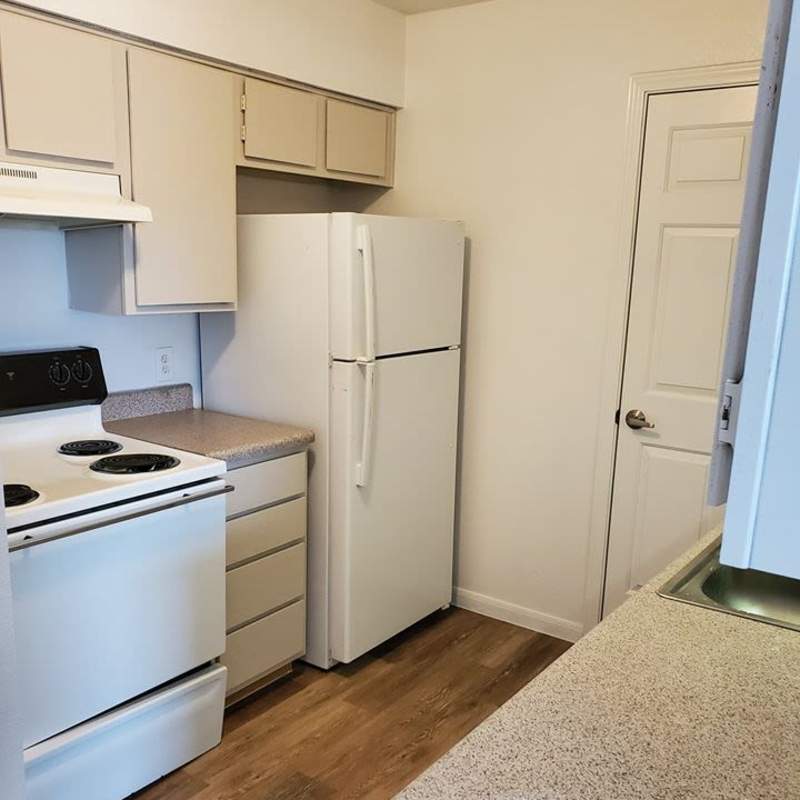 Fully equipped kitchen at Autumn Brook Apartments in Chickasha, Oklahoma
