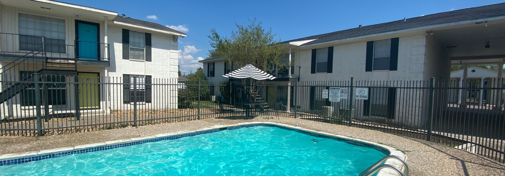 Swimming pool at Midtown Manor and Towers in Bryan, Texas