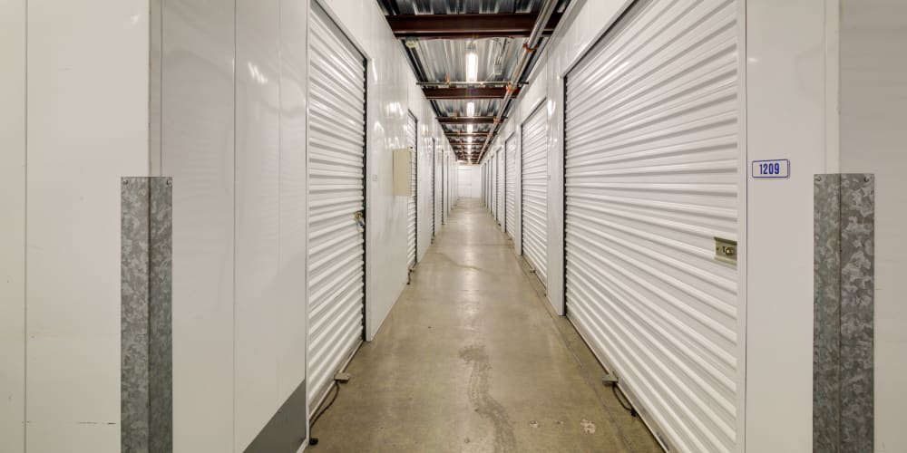 Indoor climate-controlled units at StorQuest Self Storage in San Diego, California