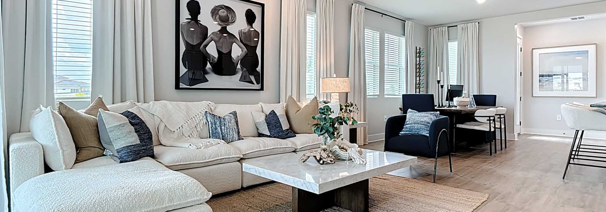 Living room at BB Living Seven Shores in Naples, Florida