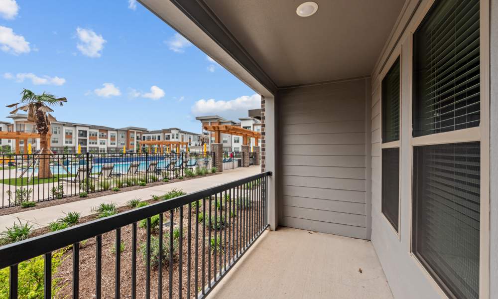 Private balcony at Opal Point at Kyle in Kyle,Texas