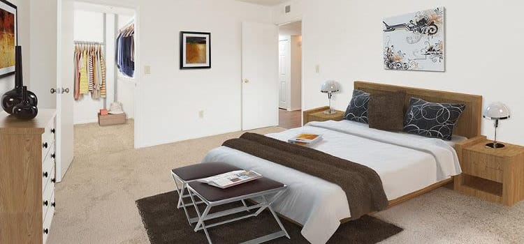 Well decorated bedroom Steeplechase Apartments in Camillus