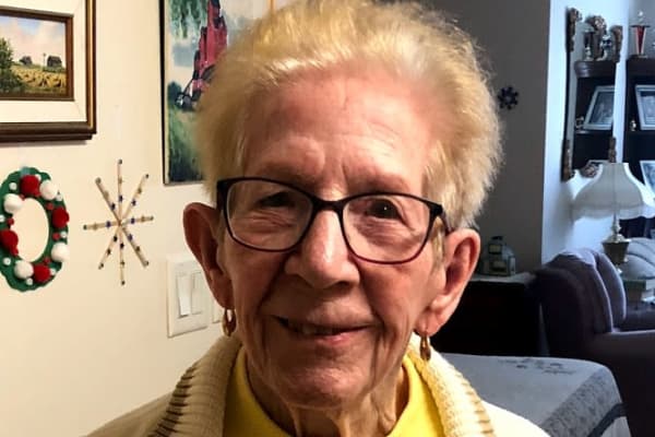 Elsie McCaw at Victoria Park Personal Care Home in Regina, Saskatchewan