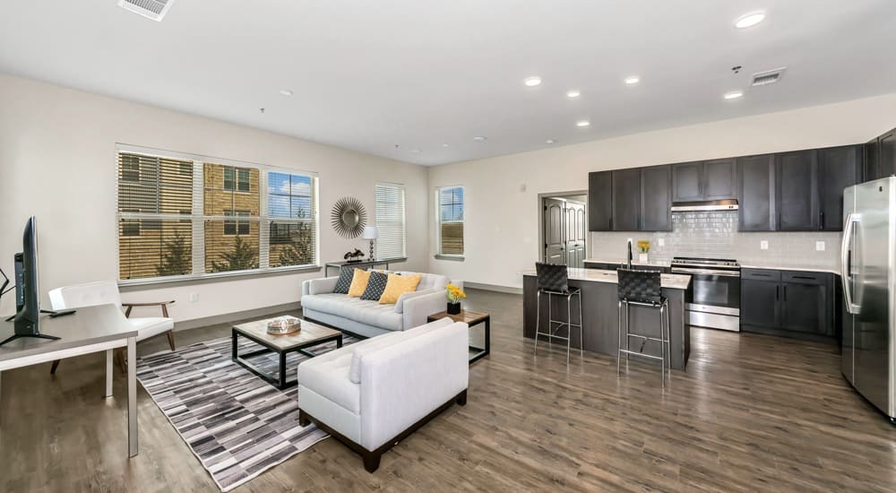 Spacious living space at Village at Rayzor Ranch in Denton, Texas