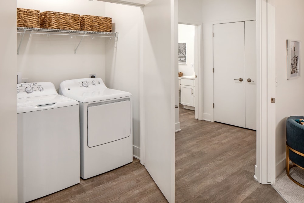 Laundry room at Ravello 192 in Elkhorn, Nebraska