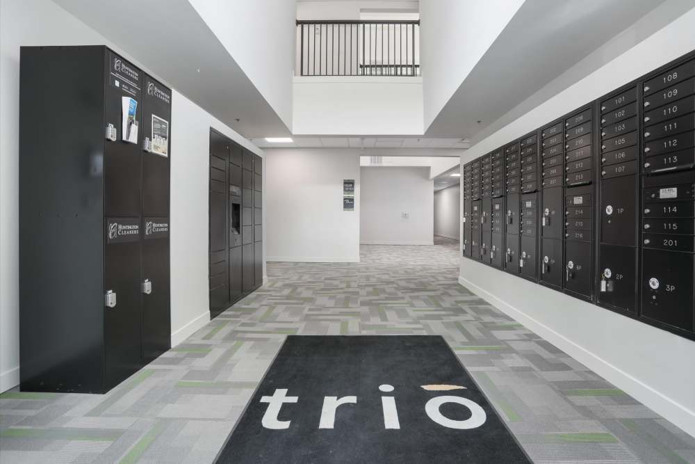 Parcel locker at Trio in Rochester Hills, Michigan