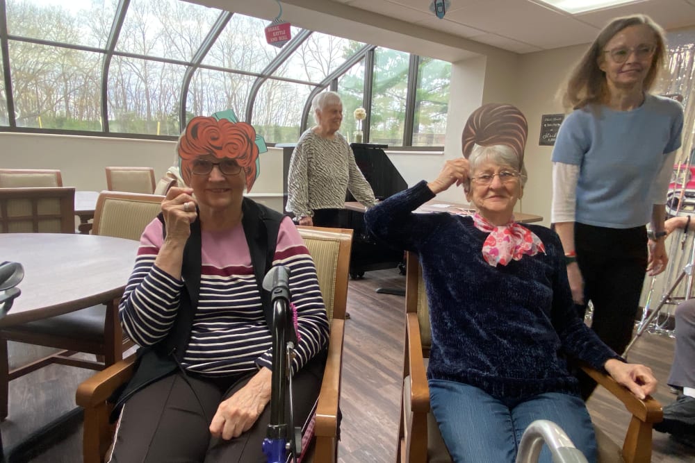 residents posing for a fun photo