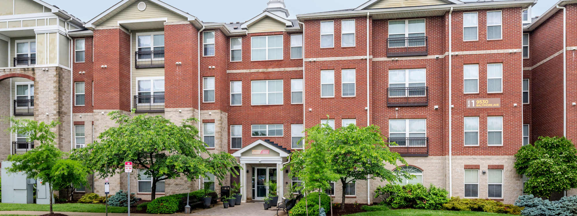 Student apartment exterior at Mazza Grandmarc in College Park, Maryland