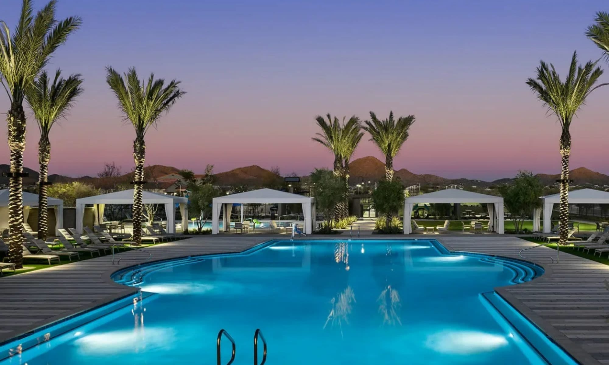 Rendering luxury pool at BB Living Union Park in Phoenix, Arizona