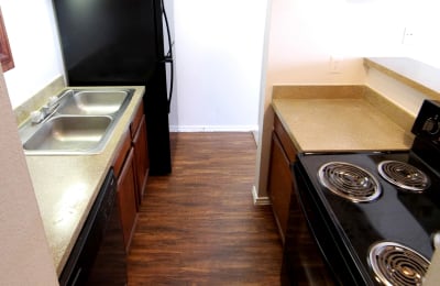 Galley Style Kitchen at Woodford Ridge