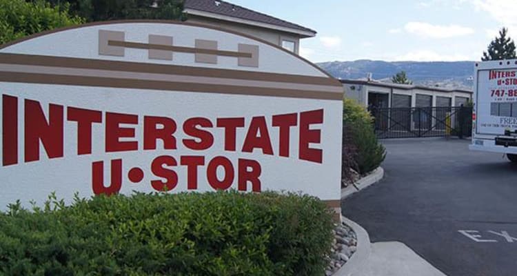 Sign at the entrance of Interstate U-Stor in Reno, Nevada