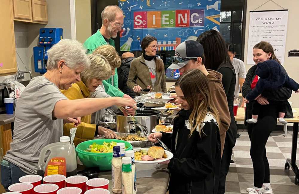 Food pantry at Homestead Oaks Apartments in Austin, Texas