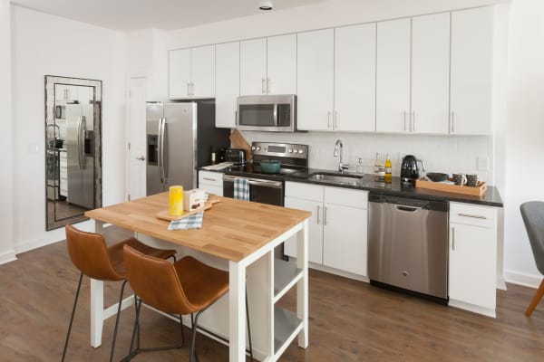 Chef-inspired kitchen in a model home at The Bixby in Washington, District of Columbia