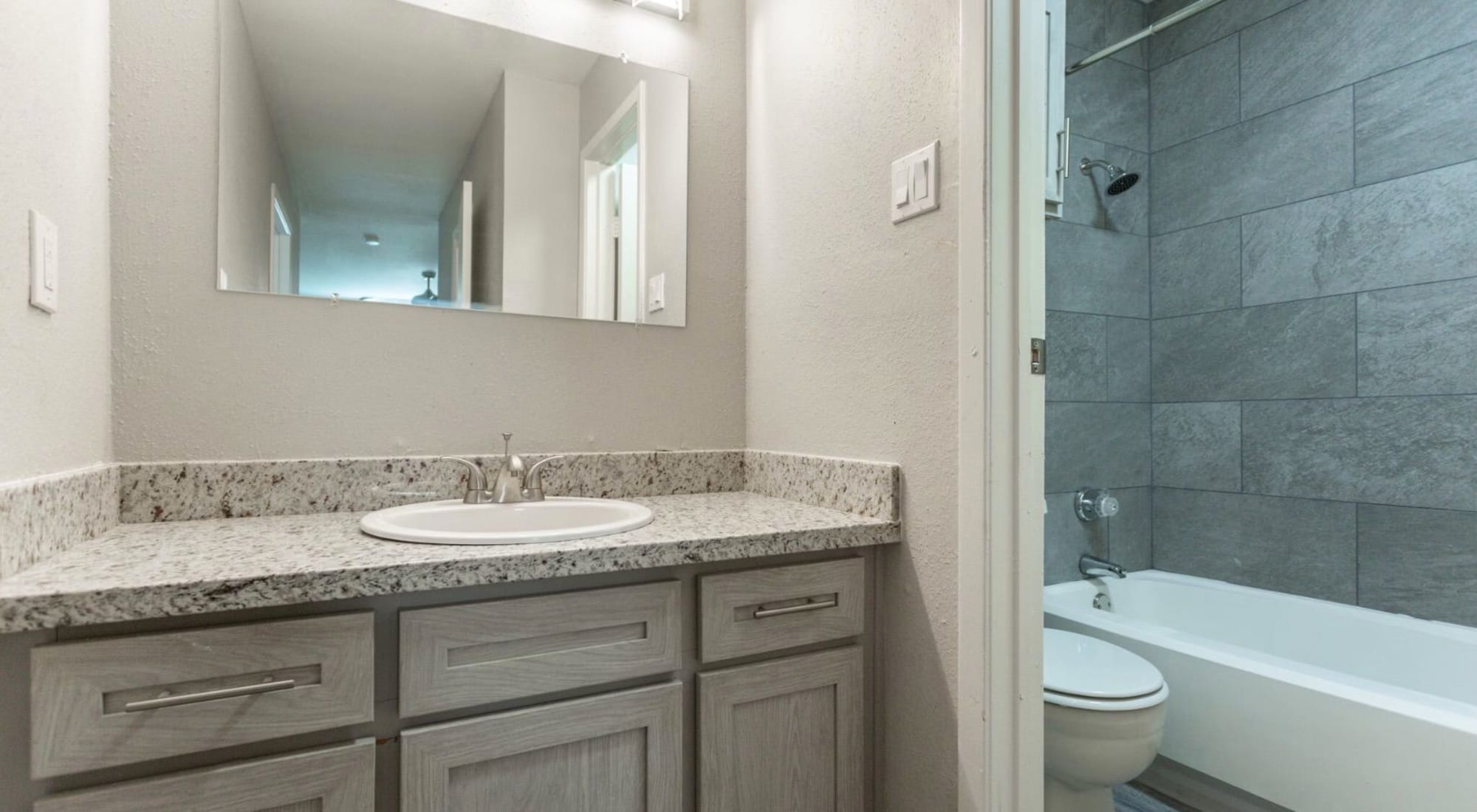 Enjoy our beautiful bathroom at Silvermine in Victoria, Texas