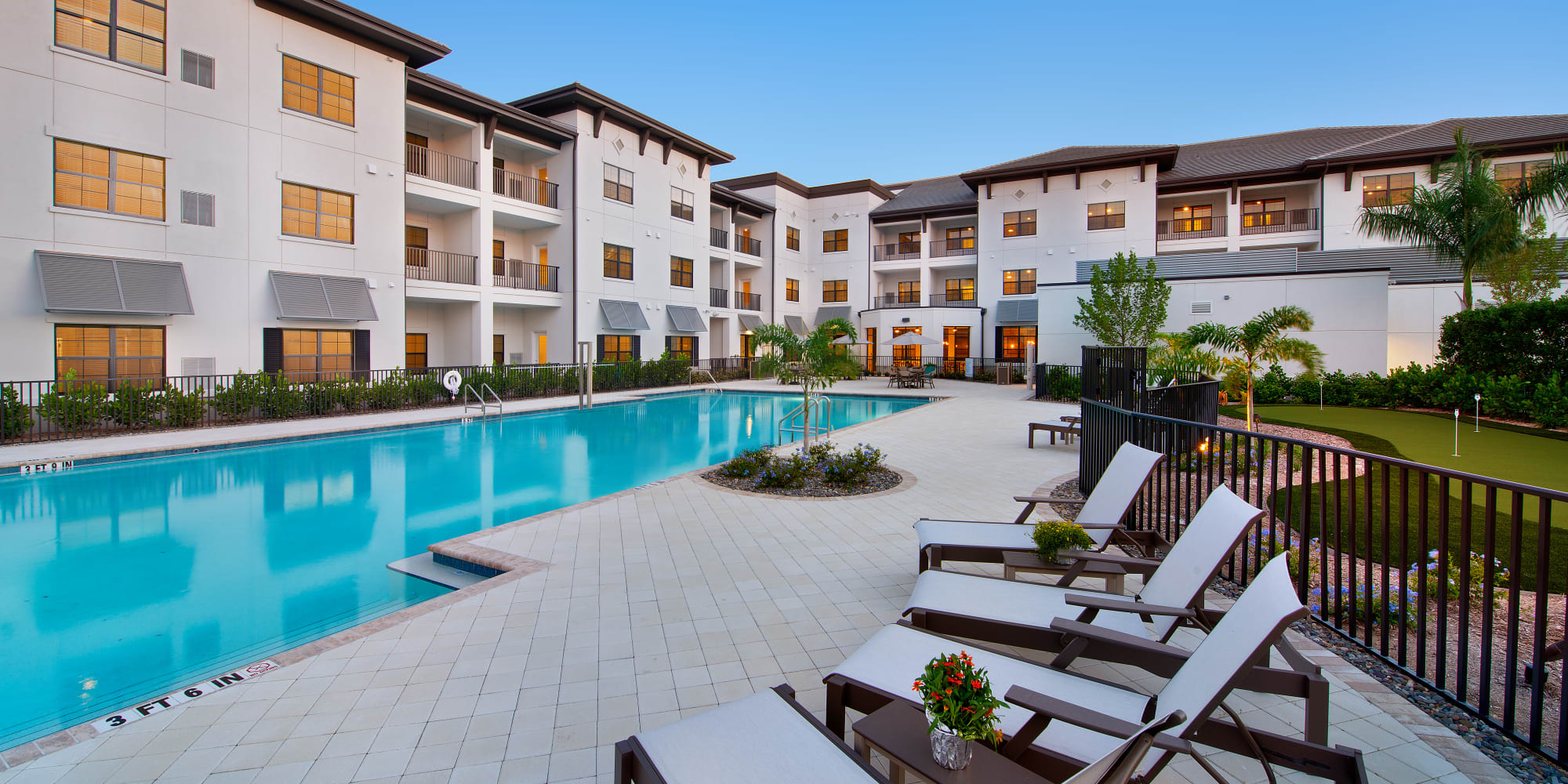Resident pool at Keystone Place at Four Mile Cove in Cape Coral, Florida.