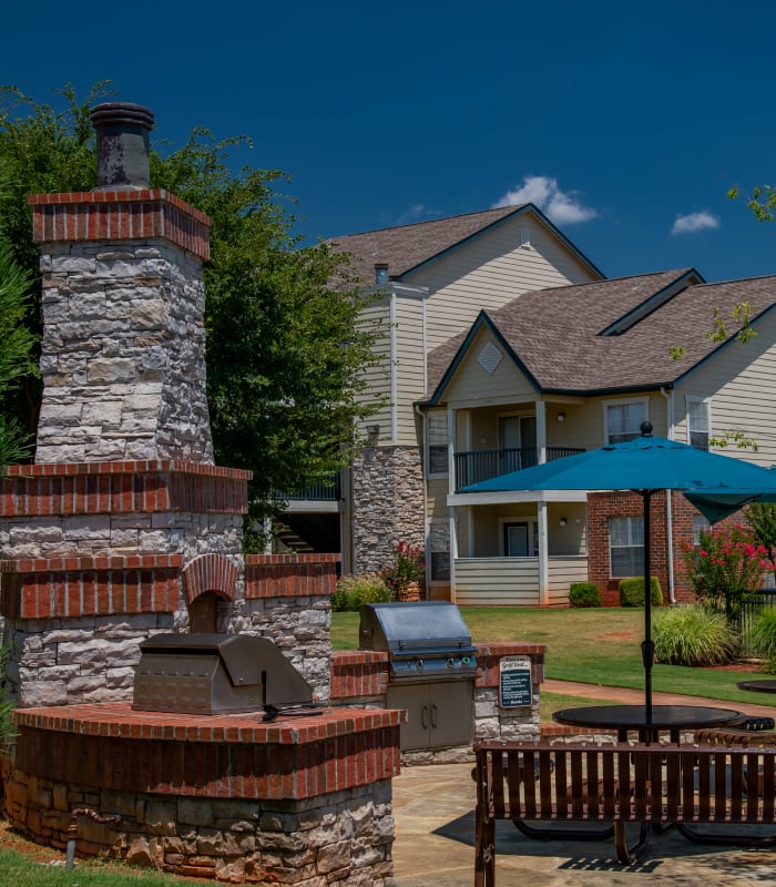 Outdoor firepit at Villas at Stonebridge in Edmond, Oklahoma